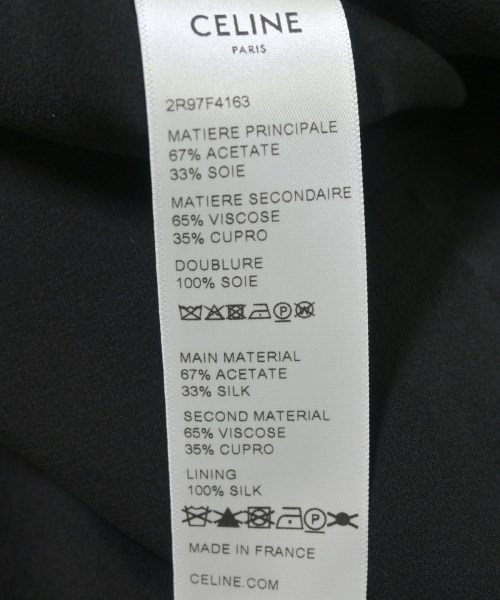 CELINE（セリーヌ）ワンピース 黒 サイズ:34(XXS位) レディース/2200692573426