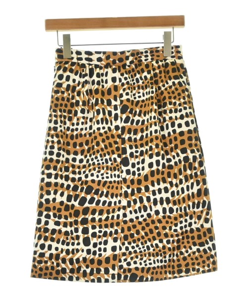 CELINE（セリーヌ）ひざ丈スカート 茶 サイズ:36(XS位) レディース/2200697701473