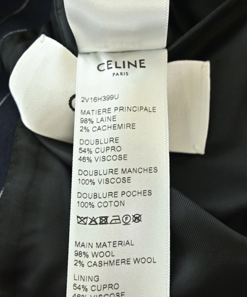 CELINE（セリーヌ）テーラードジャケット 紺 サイズ:46(M位) メンズ/2200699101028