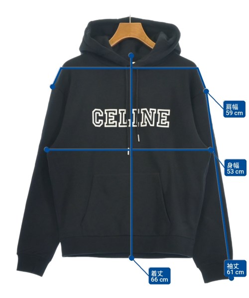 CELINE（セリーヌ）パーカー 黒 サイズ:XS メンズ/2200699101127