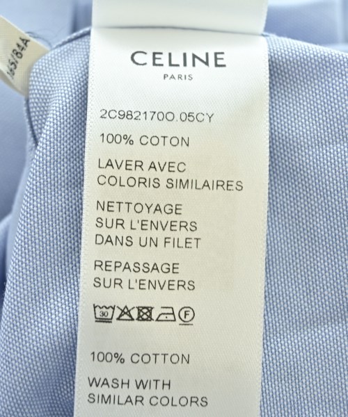 CELINE（セリーヌ）カジュアルシャツ 青 サイズ:38(S位) メンズ/2200699101196