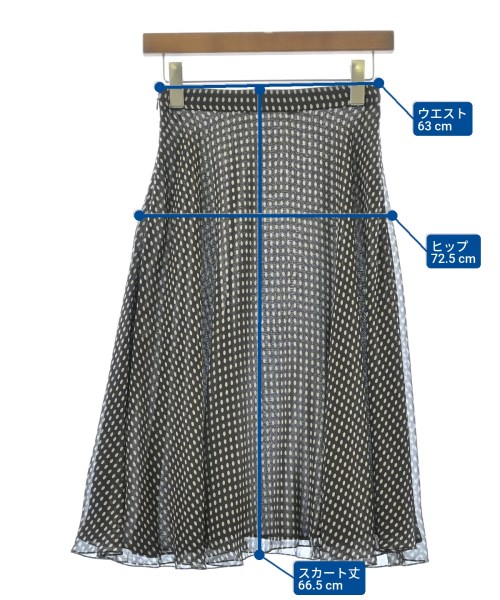 CELINE（セリーヌ）ひざ丈スカート 茶 サイズ:34(XXS位) レディース/2200693916154