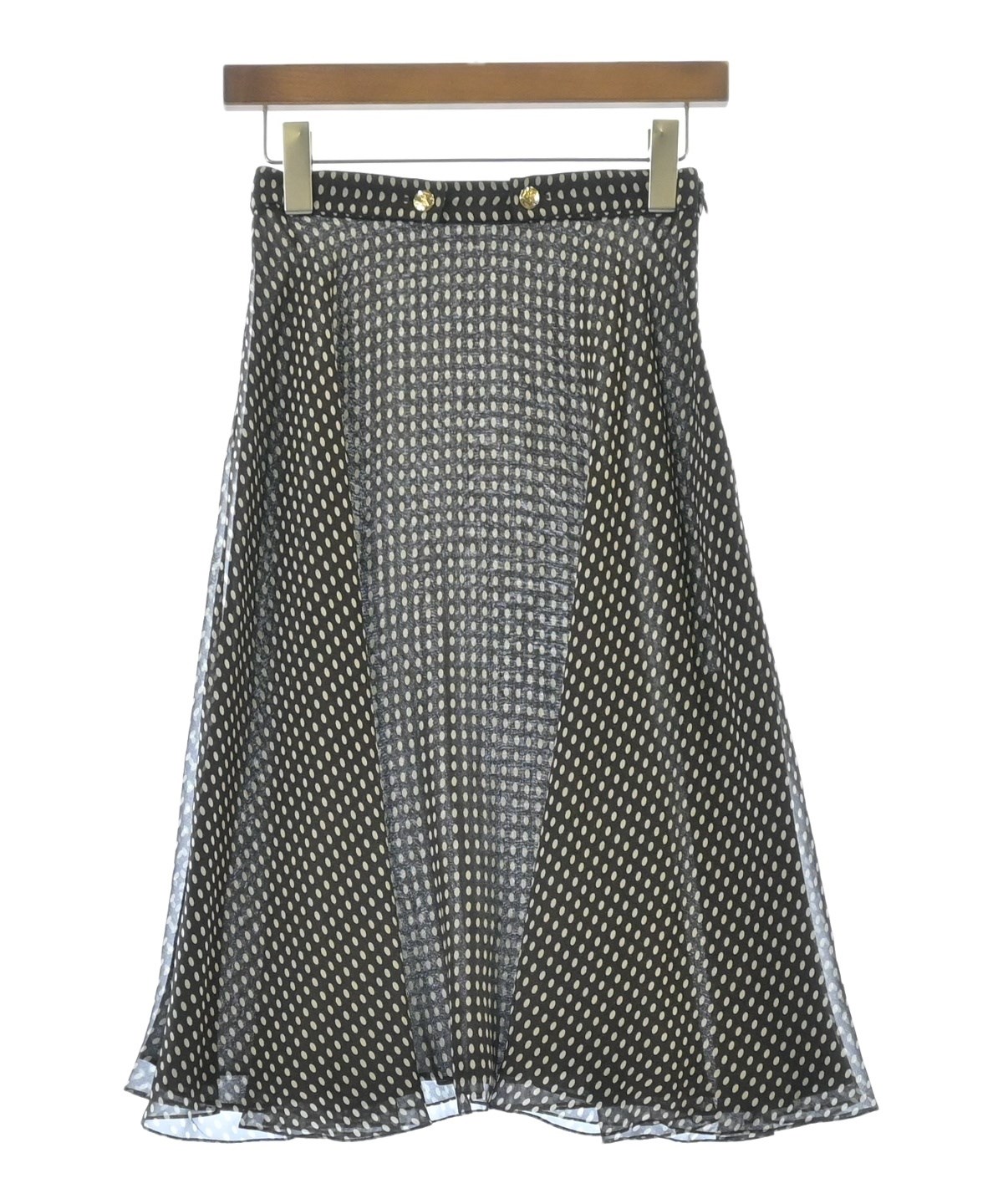 CELINE（セリーヌ）ひざ丈スカート 茶 サイズ:34(XXS位) レディース