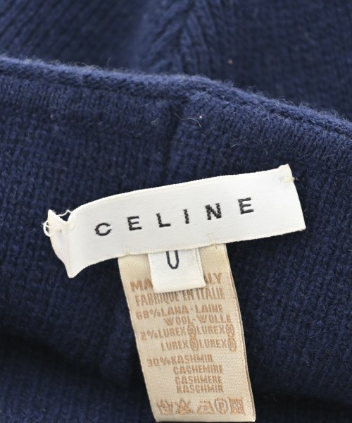 CELINE（セリーヌ）ニットキャップ・ビーニー 紺 サイズ:- レディース/2200698765641