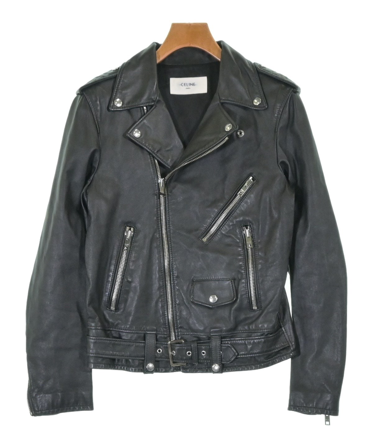 CELINE（セリーヌ）ライダース 黒 サイズ:46(M位) メンズ