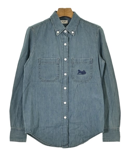 CELINE(セリーヌ)カジュアルシャツ 青 サイズ:34(XS位)/2200656253050