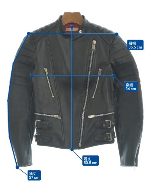 CELINE（セリーヌ）ライダース 黒 サイズ:36(XS位) レディース/2200656913145