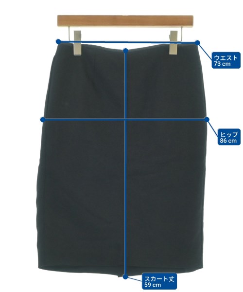 CELINE（セリーヌ）ひざ丈スカート 紺 サイズ:38(S位) レディース/2200660322056