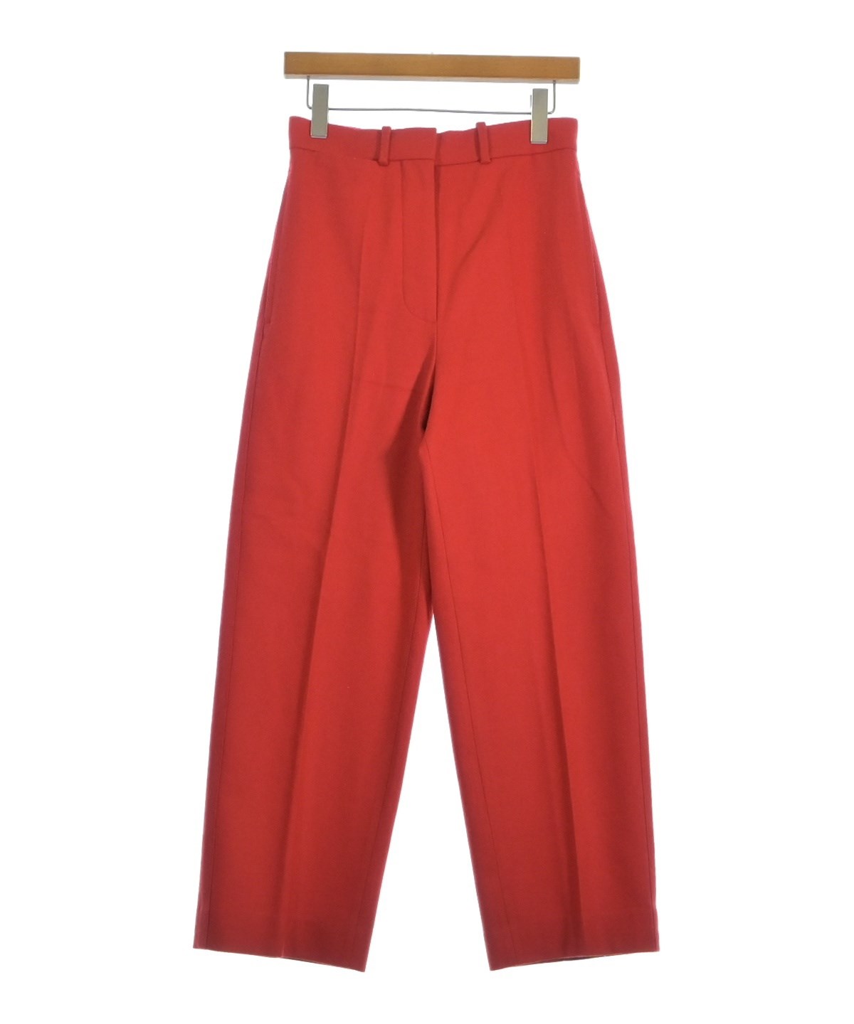 CELINE（セリーヌ）スラックス 赤 サイズ:34(XXS位) レディース