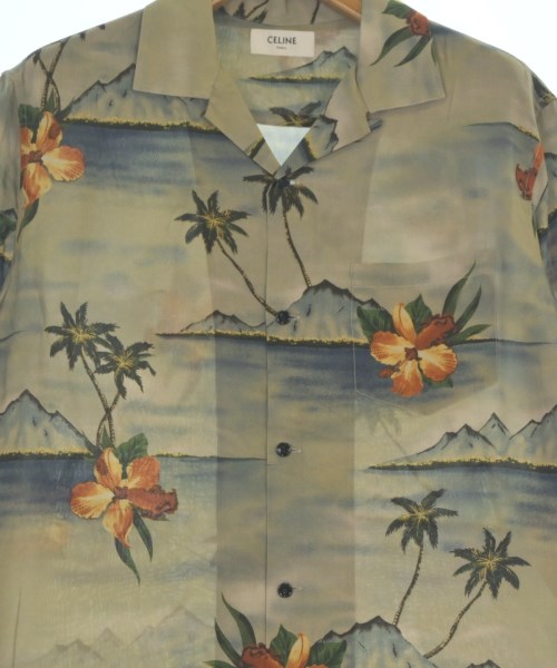 CELINE（セリーヌ）カジュアルシャツ カーキ サイズ:37(XS位) メンズ/2200661780015