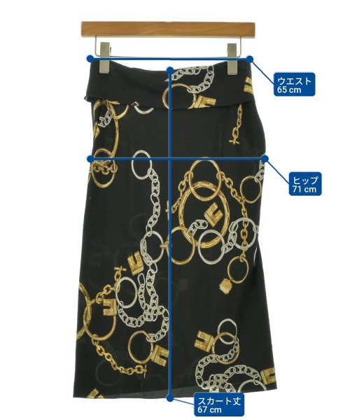 CELINE（セリーヌ）ひざ丈スカート 黒 サイズ:38(S位) レディース/2200715795088