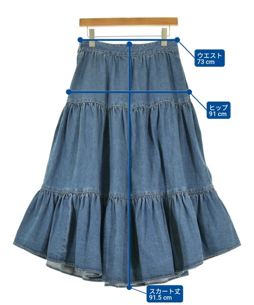 CELINE（セリーヌ）ロング・マキシ丈スカート 青 サイズ:28(L位) レディース/2200717056200