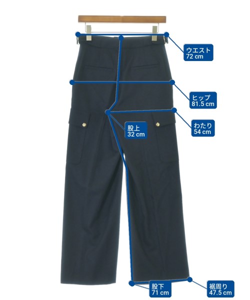 CELINE（セリーヌ）カーゴパンツ 紺 サイズ:34(XXS位) レディース/2200718593049