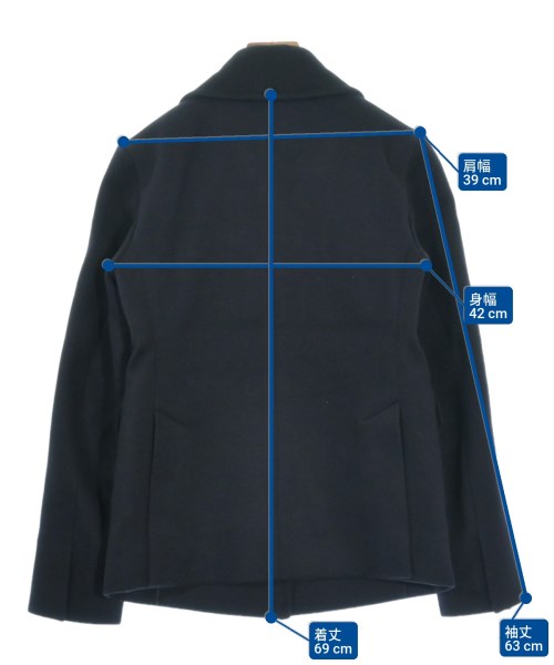 CELINE（セリーヌ）ピーコート 紺 サイズ:34(XS位) レディース/2200645550016