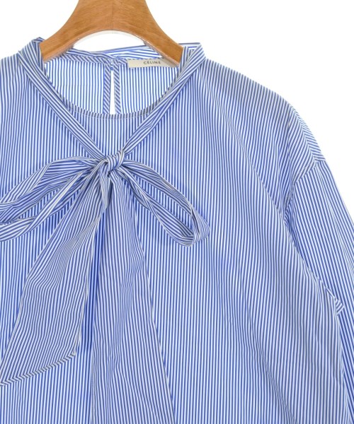 CELINE（セリーヌ）ブラウス 青 サイズ:36(XS位) レディース/2200646048086