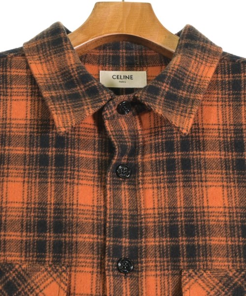 CELINE（セリーヌ）カジュアルシャツ オレンジ サイズ:43(XL位) メンズ/2200648368021