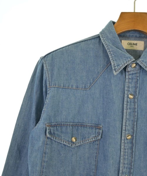 CELINE（セリーヌ）カジュアルシャツ 青 サイズ:S メンズ/2200644367011