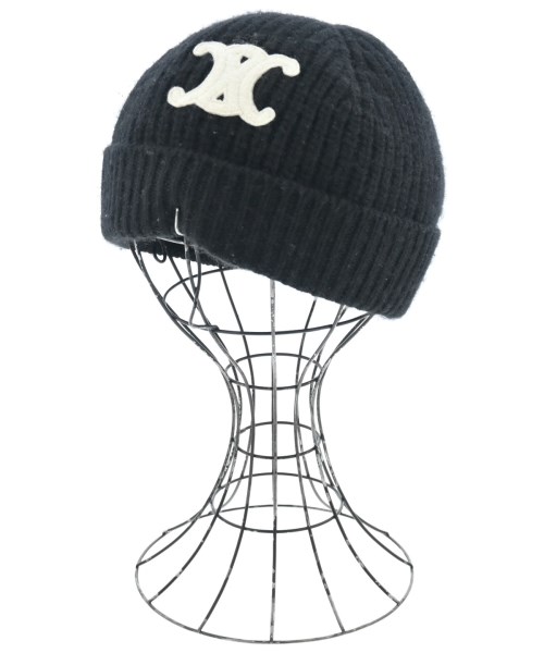 CELINE(セリーヌ)ニットキャップ・ビーニー 黒 サイズ:TU/2200653678016