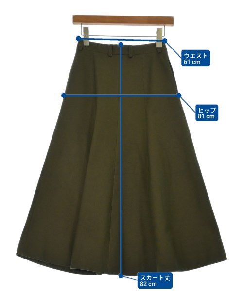 CELINE（セリーヌ）ロング・マキシ丈スカート カーキ サイズ:34(XXS位) レディース/2200699774154