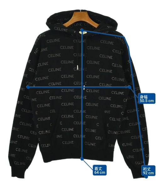 CELINE（セリーヌ）パーカー 黒 サイズ:XS メンズ/2200705575010