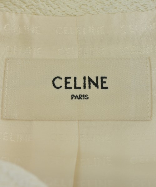 CELINE（セリーヌ）ノーカラージャケット 白 サイズ:34(XXS位) レディース/2200703919083
