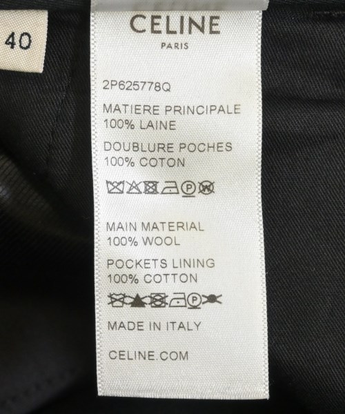CELINE（セリーヌ）スラックス 黒 サイズ:40(M位) レディース/2200706309027