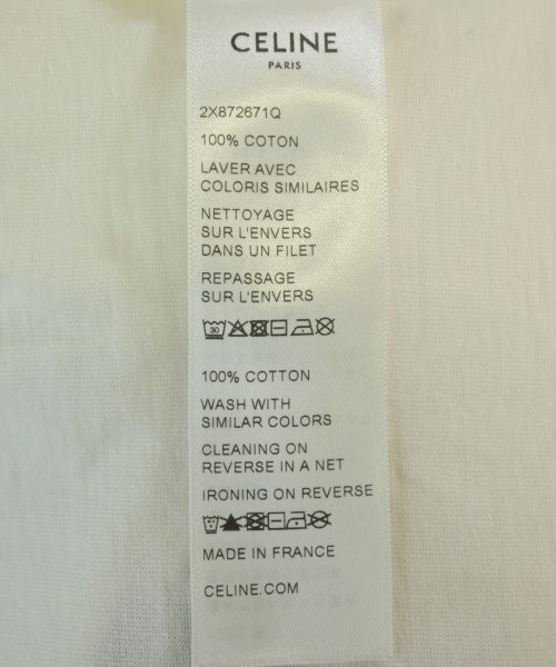 CELINE（セリーヌ）Tシャツ・カットソー 白 サイズ:XS レディース/2200708039076