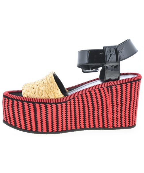 CELINE（セリーヌ）サンダル 赤 サイズ:EU38 1/2(25cm位) レディース/2200704797031