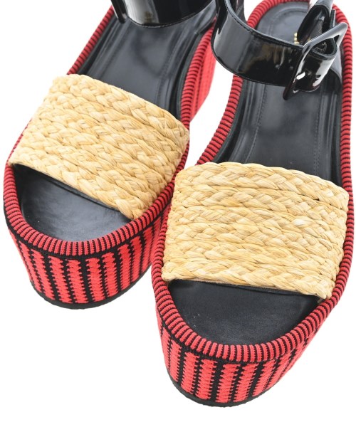 CELINE（セリーヌ）サンダル 赤 サイズ:EU38 1/2(25cm位) レディース/2200704797031