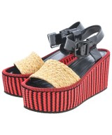 CELINE（セリーヌ）サンダル 赤 サイズ:EU38 1/2(25cm位) レディース/2200704797031