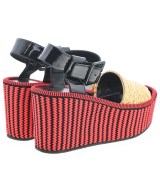 CELINE（セリーヌ）サンダル 赤 サイズ:EU38 1/2(25cm位) レディース/2200704797031
