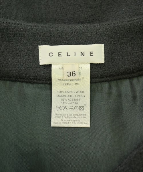 CELINE（セリーヌ）ひざ丈スカート 緑 サイズ:36(XS位) レディース/2200704237025