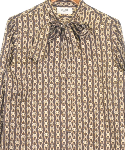 CELINE（セリーヌ）ブラウス 茶 サイズ:34(XXS位) レディース/2200659139092