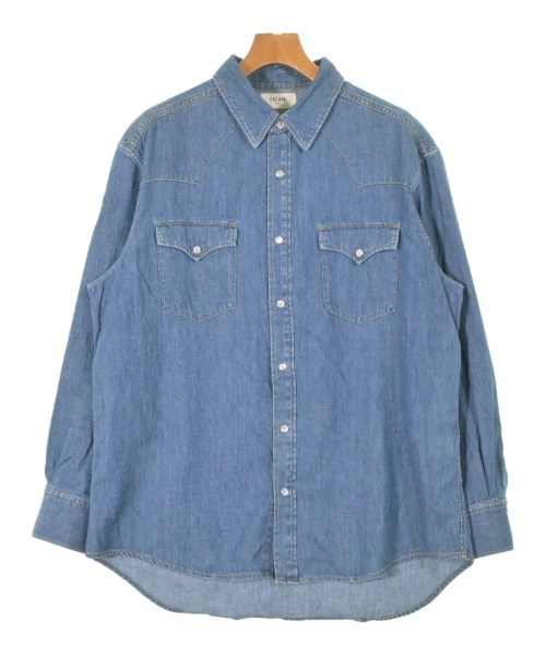 CELINE(セリーヌ)カジュアルシャツ 青 サイズ:M/2200665219122
