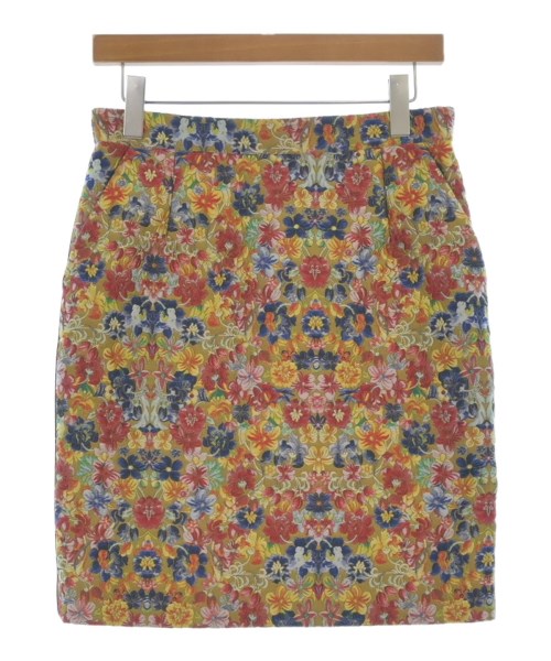 CELINE(セリーヌ)ひざ丈スカート 黄 サイズ:38(S位)/2200662451075