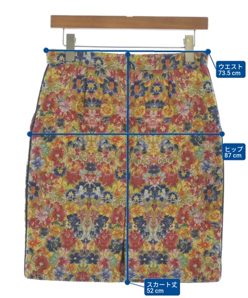 CELINE（セリーヌ）ひざ丈スカート 黄 サイズ:38(S位) レディース/2200662451075