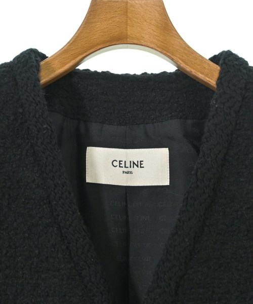 CELINE（セリーヌ）ノーカラージャケット 黒 サイズ:34(XXS位) レディース/2200661182154