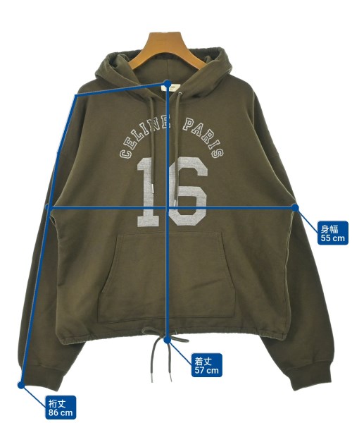 CELINE（セリーヌ）パーカー カーキ サイズ:M レディース/2200667013018