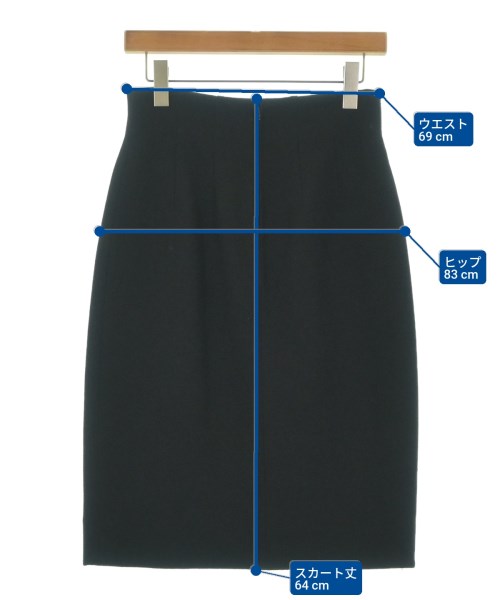 CELINE（セリーヌ）ひざ丈スカート 黒 サイズ:40(M位) レディース/2200669793062