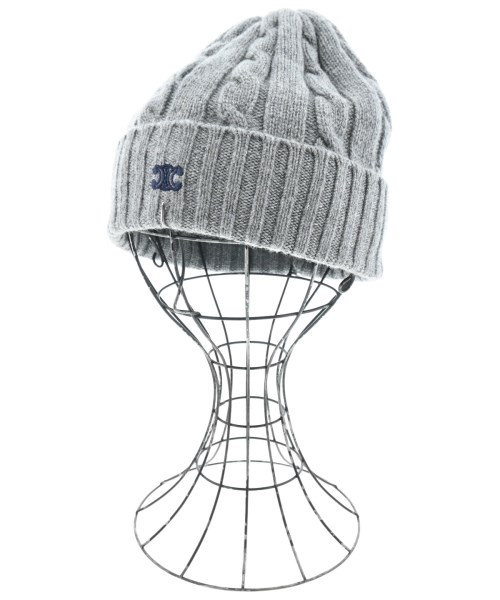CELINE（セリーヌ）ニットキャップ・ビーニー グレー サイズ:TU メンズ/2200666136077