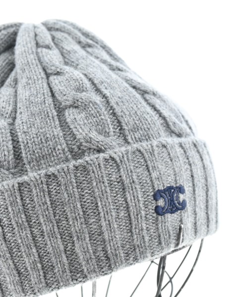 CELINE（セリーヌ）ニットキャップ・ビーニー グレー サイズ:TU メンズ/2200666136077