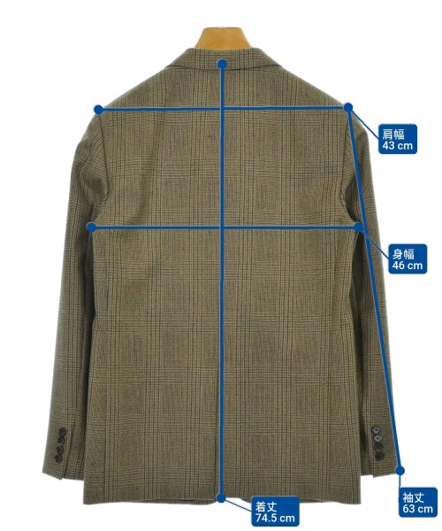 CELINE（セリーヌ）テーラードジャケット 茶 サイズ:46(M位) メンズ/2200670655038