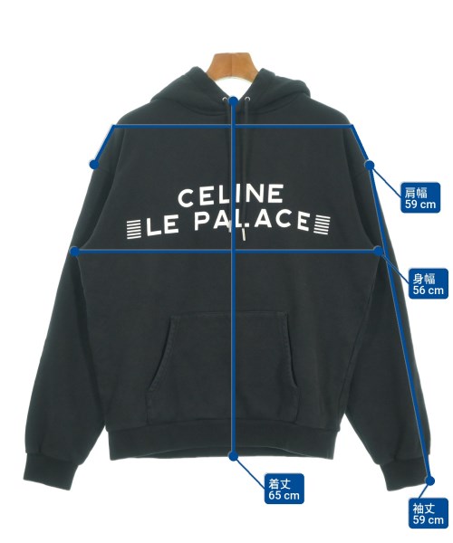 CELINE（セリーヌ）パーカー 黒 サイズ:M メンズ/2200671192044