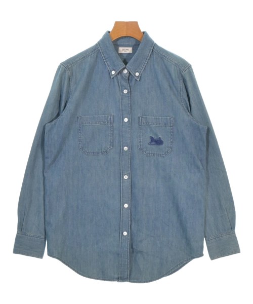 CELINE(セリーヌ)カジュアルシャツ 青 サイズ:38(S位)/2200670860029