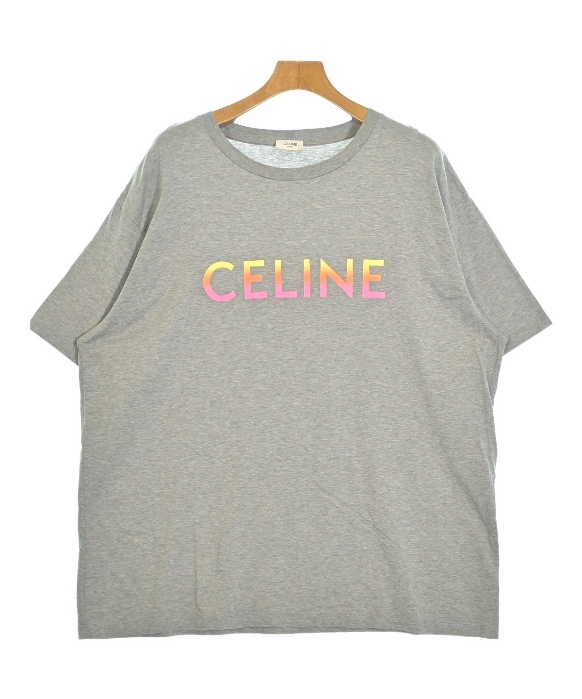 セリーヌメンズTシャツXXLイタリア製 CELINE（セリーヌ）Tシャツ・カットソー グレー サイズ:XXL メンズ