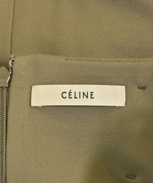 CELINE（セリーヌ）ひざ丈スカート カーキ サイズ:34(XXS位) レディース/2200726827020