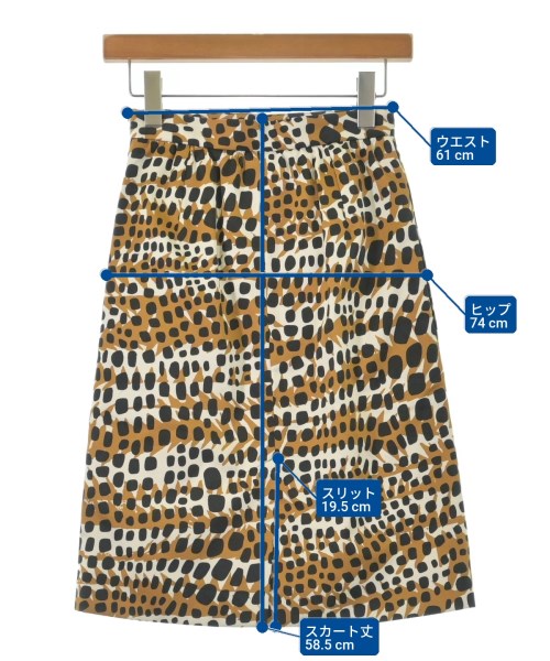 CELINE（セリーヌ）ひざ丈スカート ベージュ サイズ:34(XXS位) レディース/2200727229069