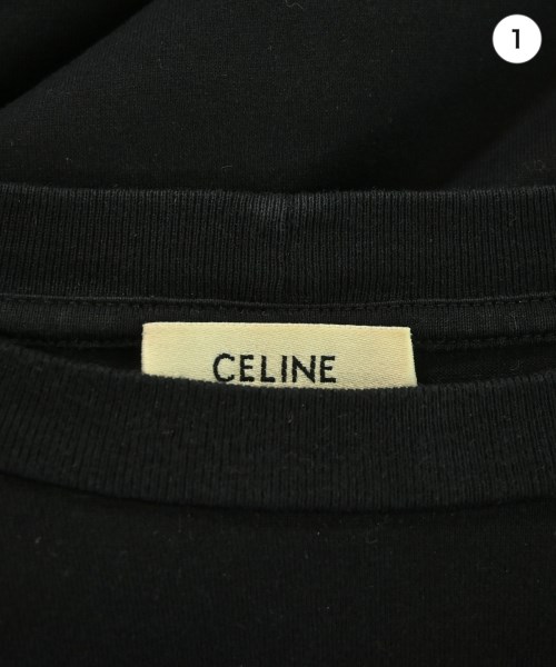 CELINE（セリーヌ）Tシャツ・カットソー 黒 サイズ:M メンズ/2200686425045