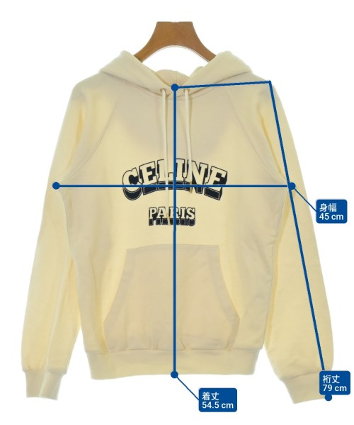 CELINE（セリーヌ）パーカー 白 サイズ:XS レディース/2200687684014