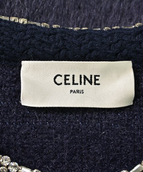 CELINE（セリーヌ）ノーカラージャケット 紺 サイズ:XS レディース/2200692135037